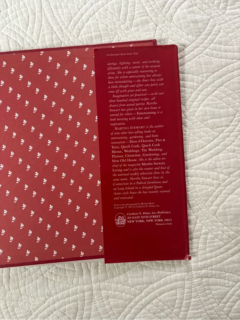 Martha Stewart Entertaining 1982 Hardcover